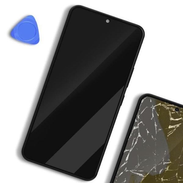 Komplett enhet för Samsung Galaxy S22 LCD + Touch Glass + Svart Samsung-chassi Svart