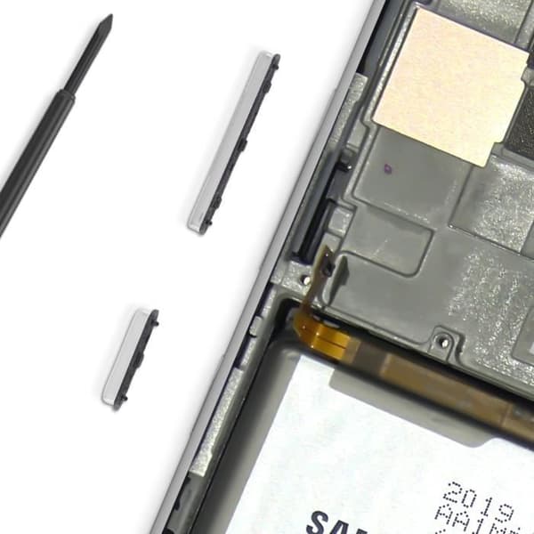 Strömbrytare och volymknapp för Samsung Galaxy A51 Vit Vit