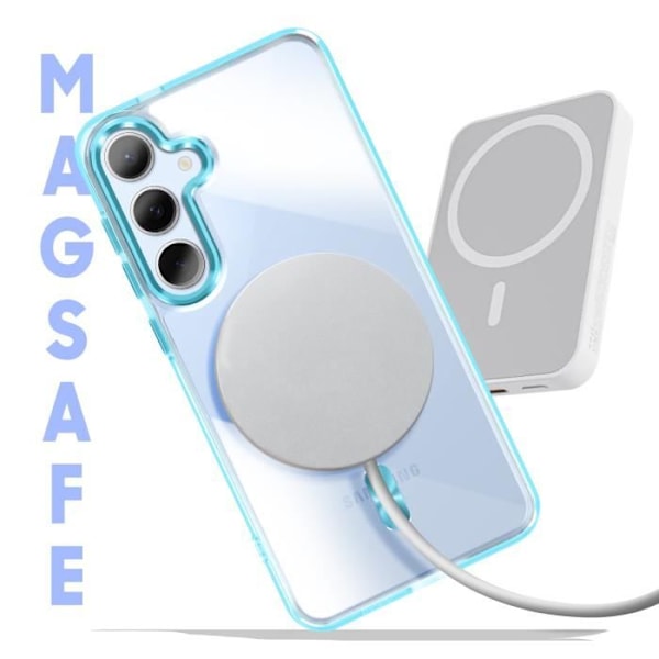 Coque MagSafe til Samsung Galaxy S24 og S25 Bag Glas Farve Blå Blå