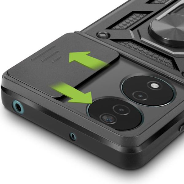 Coque - Mayaxess - Honor 90 Smart - Hård - Stötsäker - Glidande kameraskydd Svart