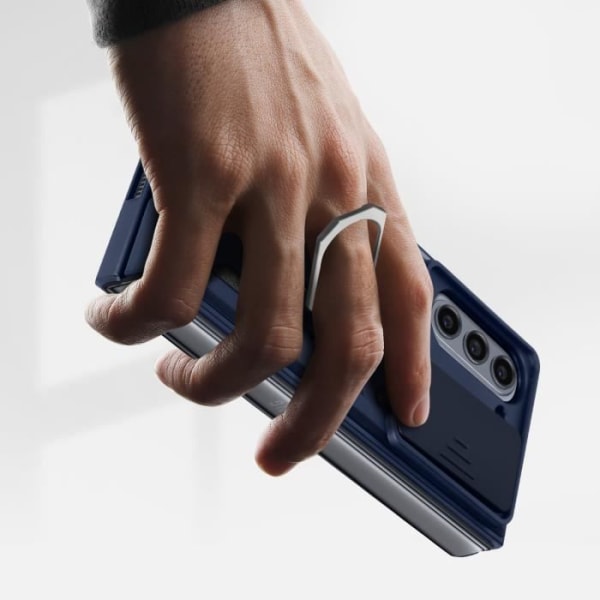 Stødsikker etui til Samsung Galaxy Z Fold 5 - AVIZAR - Skydekameracover - Blå ring Blå