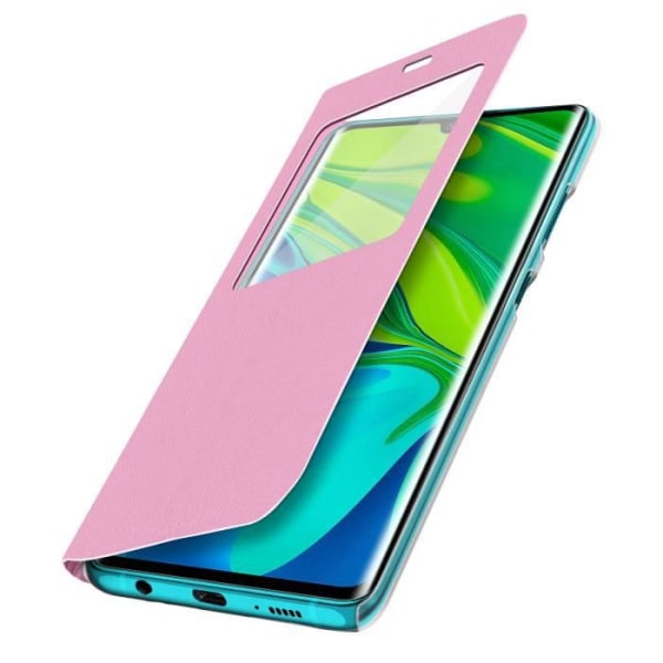 Folio-fodral - Xiaomi - Mi Note 10 Lite - Ultratunn - Visningsfönster - Rosa Rosa