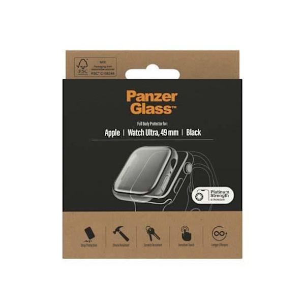 PanzerGlass Full Body Beskyttelsesglas til Apple Watch 49mm Sort