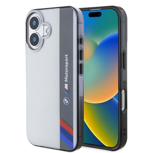 Skyddande skal för iPhone 16 IML Motorsport BMW Grå Grå