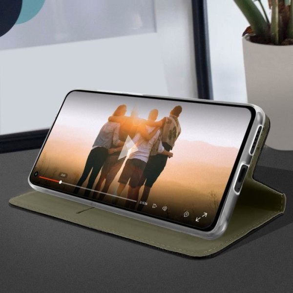 Etui - Xiaomi - Mi 11 Lite / Mi 11 Lite 5G - Øko-læder - Sort - Klapstøtte Svart