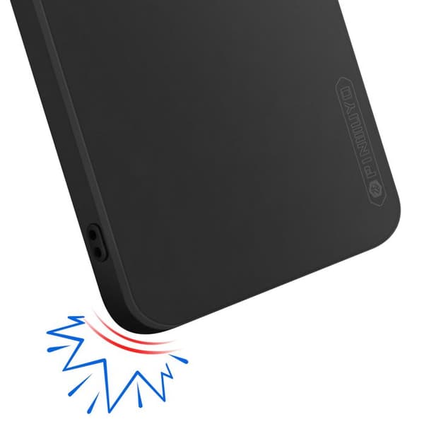 Silicone Cover til Vivo V50, Stødabsorberende, Olieforsinket, Sort Svart