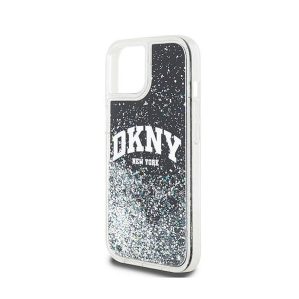 DKNY Liquid Glitter Big Logo - Fodral för iPhone 15/14/13 (svart)