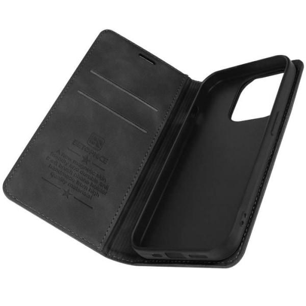 Cover til iPhone 15 Pro Wallet RFID Blocking Technology Sort Svart