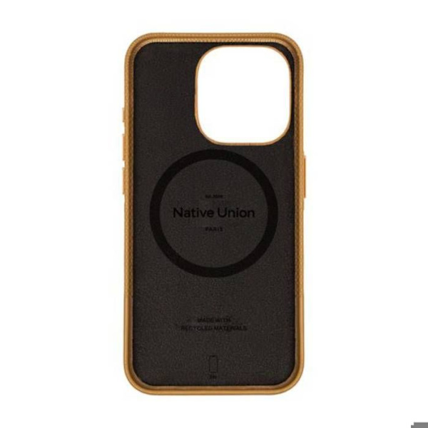 Suojakuori - NATIVE UNION - iPhone 16 Pro - Keltainen - Iskuja kestävä - Kierrätetty mikrokuitu Gul