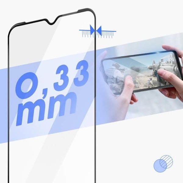 Karkaistu lasi Xiaomi Redmi 10A, Redmi 9C ja 9A 9h viistetyt reunat BigBen musta Svart