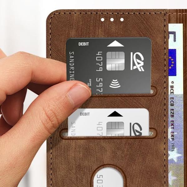 Samsung Galaxy A15 5G - AVIZAR - RFID-suoja - Pehmeä - Ruskea - Magneettinen kastanj