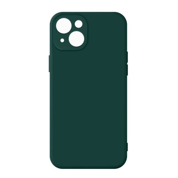 iPhone 13 halvstyvt silikonfodral med grön Soft Touch Finish Grön