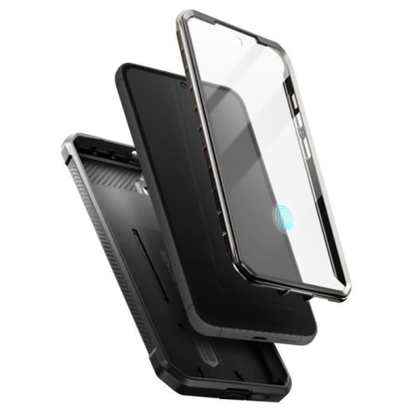 Helkroppsfodral till Samsung Galaxy S23 FE Stötsäker med stödfodral svart