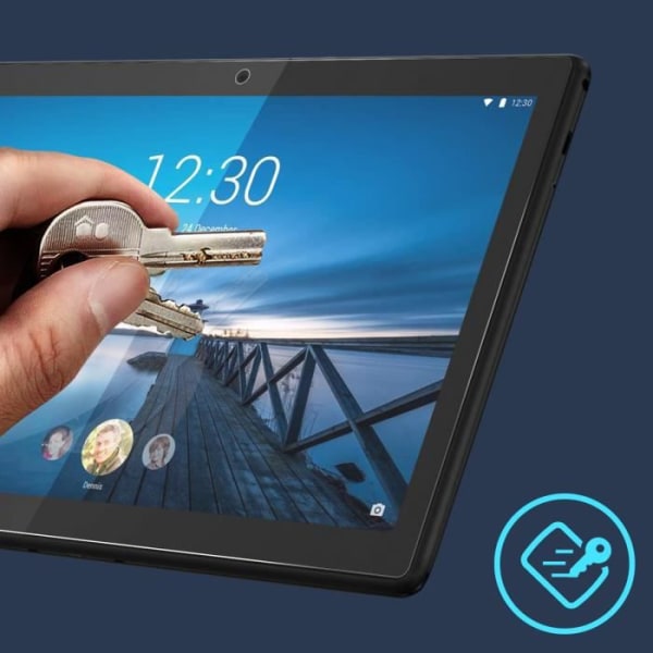 Lenovo Smart Tab M10 10.1 Film Härdat glas 9H Stötsäkert Anti-fingeravtryck Transparent Vit