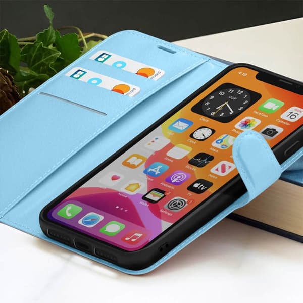 Pungetui - ZANAÉ - iPhone 11 - Horisontal Støtte - Magnetlukning - Lys Blå Blå
