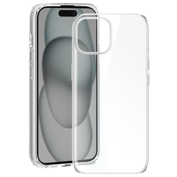 Suojakuori iPhone 15:lle - FORCE CASE - Putoamista estävä 2m - Vahvistetut kulmat - Läpinäkyvä Transparent