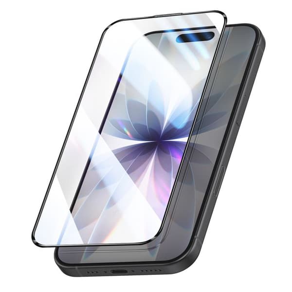 Härdat glas för iPhone 17 / 16 Pro Stötsäker med installationskit Magic Box Zanaé Transparent Vit