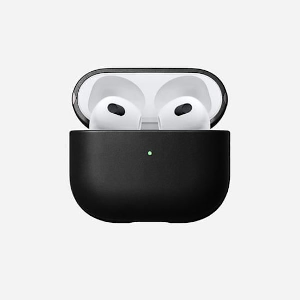 AirPods 3 -kotelo - Nomad - aitoa nahkaa - musta - moderni kotelo - klassinen muotoilu Svart