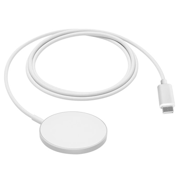 MagSafe-laddare för iPhone 15W med USB-C-kabel 1m Kompakt Bwoo Vit Vit