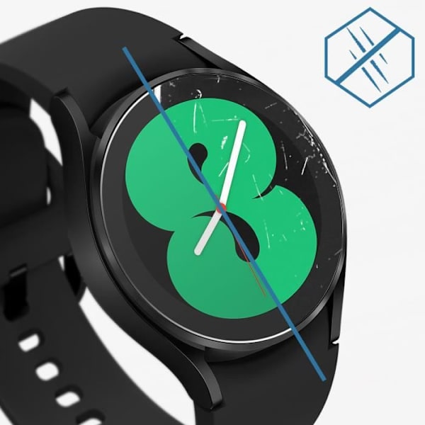 Anti-fingerprint 9H hærdet glasfilm til Samsung Galaxy Watch 4 40mm - AVIZAR Vit