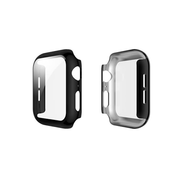 Etui til Apple Watch 41 mm fuld beskyttelse med hærdet glas Eko Transparent Black Transparent