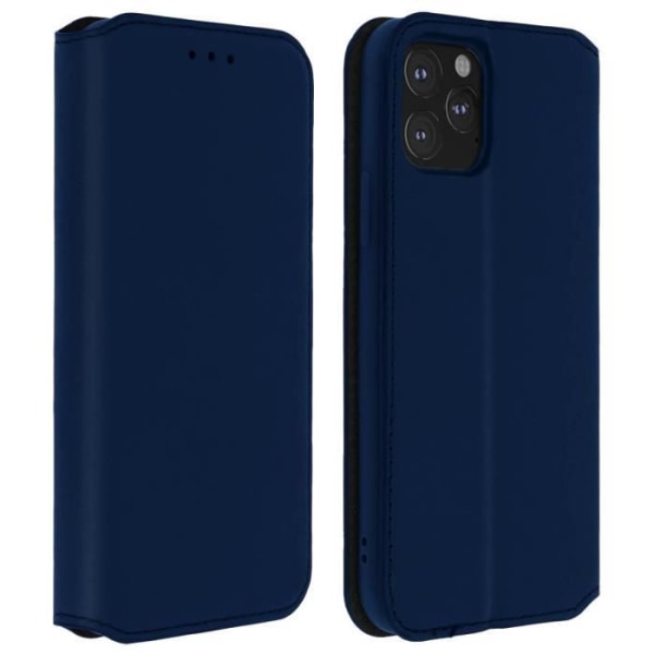 iPhone 11 Pro Fodral - AVIZAR - Folio Wallet Fodral - Ekologiskt läder - Stativfunktion - Midnattsblå Blå