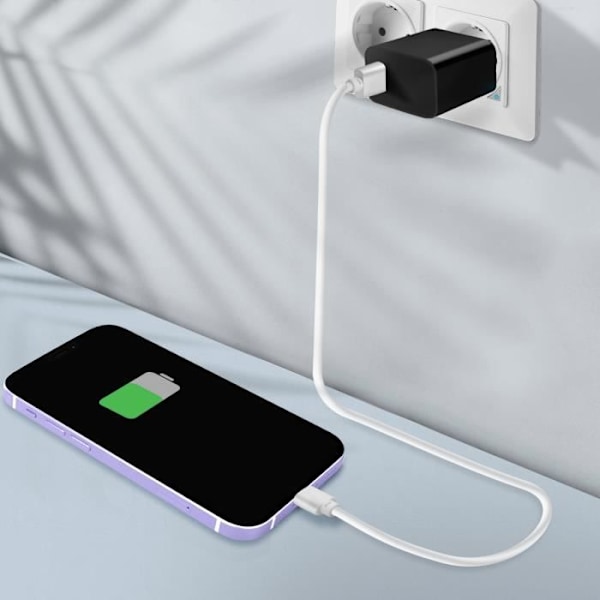 Opladningsstik - Apple - iPhone 11 - Lightning - Lilla - Kvalitetserstatning Lila