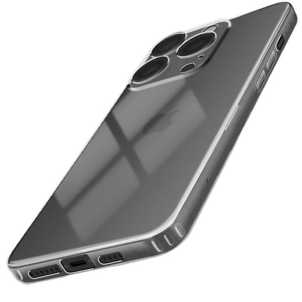Silikonetui til iPhone 16 Pro Tykkelse 1,5 mm beskyttet kamera Gennemsigtig Transparent