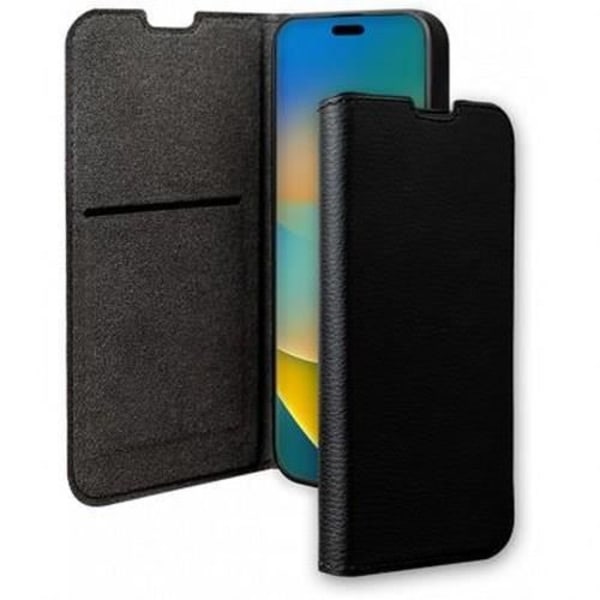 Kotelo Apple iPhone 15 Folio Wallet -lompakolle, jossa korttiteline ja videotuki BigBen Connected Black Svart