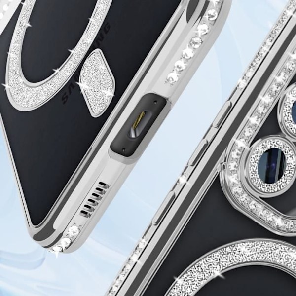 Kuori - ILMOITA - Samsung Galaxy S23 - Jäykkä - Hopea - Yhteensopiva MagSafe Grå