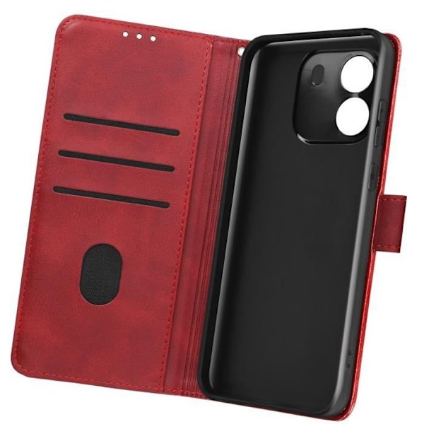 Taske til Blackview Wave 6C - AVIZAR - Håndledsrem Flip Wallet Support - Rød Röd