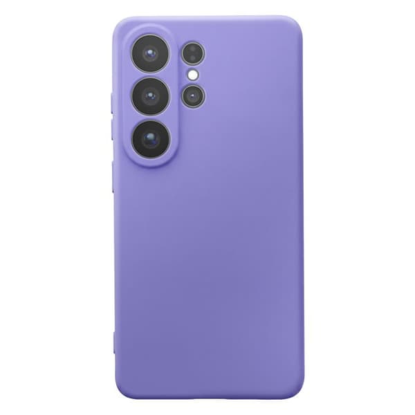 Silicone Soft-Touch Cover til Galaxy S26 Ultra med Mikrofiberforing i Lilla Violett
