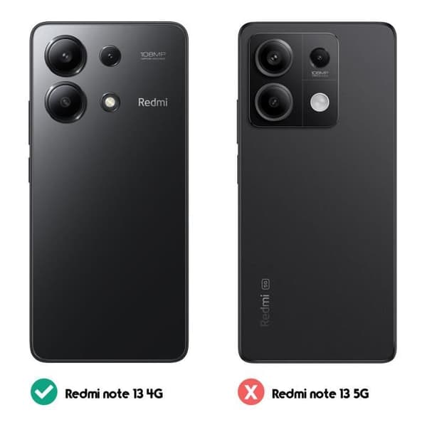 Silikonetui til Xiaomi Redmi Note 13 4G kulstofbørstet metaleffekt MOFI Sort Svart