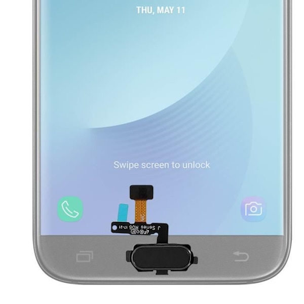 Home-knap - AVIZAR - Galaxy J5 2017 - Sort - Forbindelseskabel - Kompatibel CE/RoHS Svart
