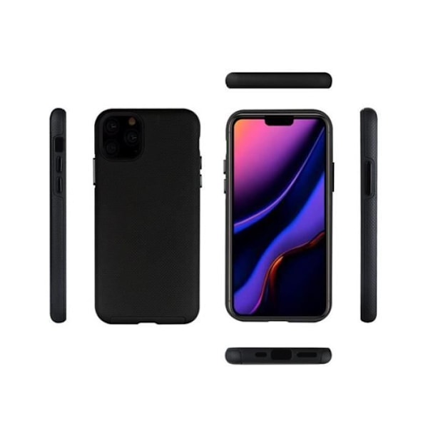 Case til iPhone 14 Pro Rigid med 2 ultra-forstærkede anti-fald lag 4M Eiger Black Svart