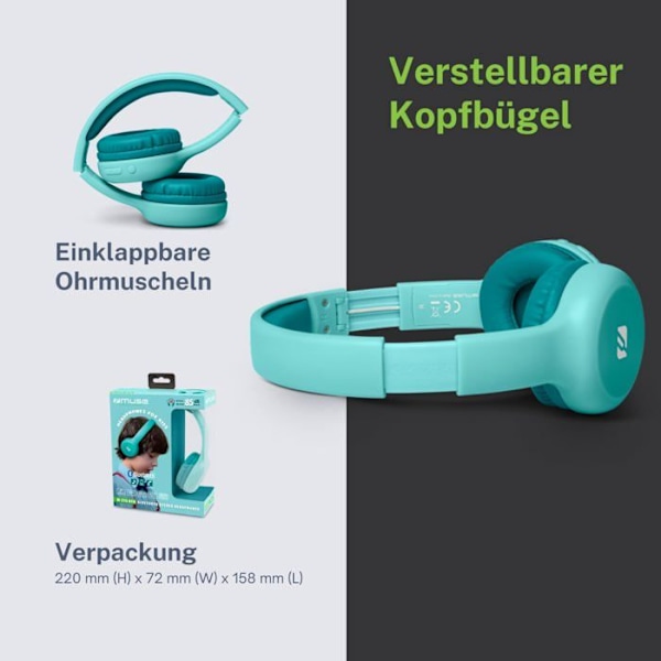 Trådløs hovedtelefon - MUSE - M-215 BTB - Batteritid 13 timer - Bluetooth 5.0 - Indbygget mikrofon Blå