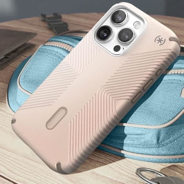 iPhone 15 Pro - Presidio2 Grip - Clicklock - Putoamissuoja 3,9 m - Beige beige