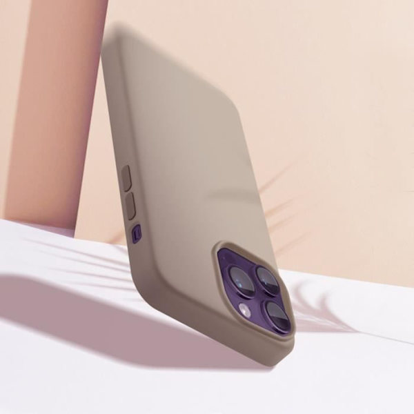 iPhone 14 Pro max cover - MOXIE - Halvstiv - Tynd - Let - Blødt interiør - Nardo grå nardo grå
