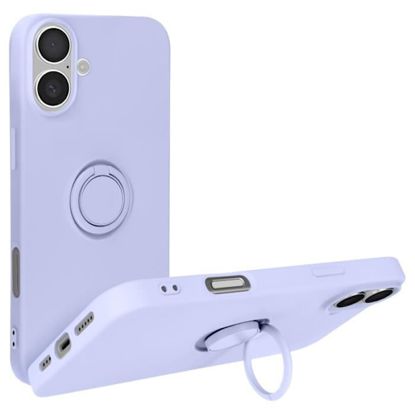Fodral till iPhone 16 Plus - AVIZAR - Lavendel - Flexibel silikonringhållare Lila
