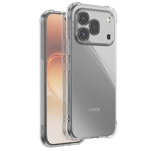 Cover til Honor 600 Pro Stødabsorberende Blød Silikone Gennemsigtig Vit
