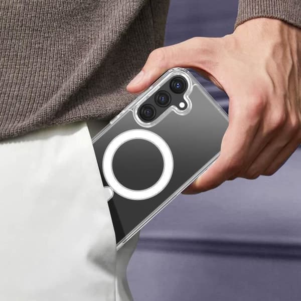 Skal - AVIZERA - Samsung Galaxy S24 - Stötresistent - Transparent - MagSafe Transparent