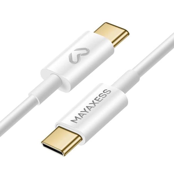 USB-C opladerkabel til Google Pixel 10 Pro 1m Mayaxess Hvid Vit