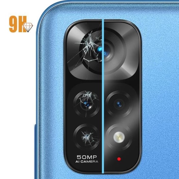 Kamerafilm Xiaomi Redmi Note 11 och Note 11s härdat glas 9H Transparent