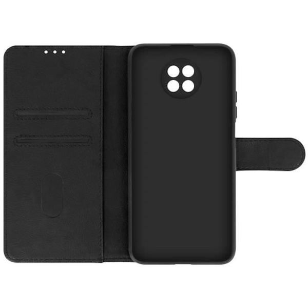 Etui - Xiaomi - Redmi Note 9T 5G - Beskyttelse - Kortholder - Video støtte - Sort Svart