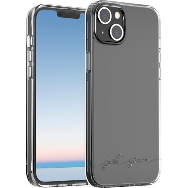 iPhone 14 Plus-fodral - Just Green - Infinia - Transparent - 100% återvunnen plast - Flexibel Transparent