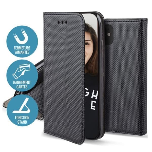Folio-etui til Samsung Galaxy A25 5G Magnetisk stativ Funktion Jaym Sort Sort