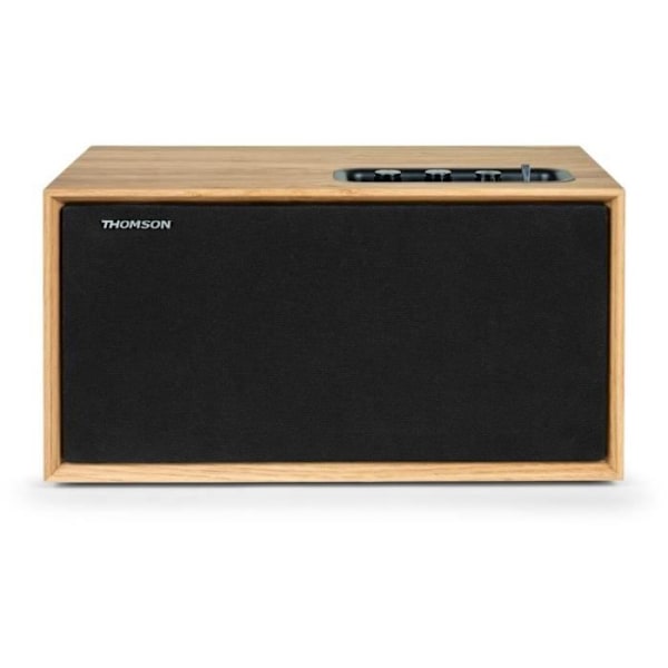 Træhøjttaler til bolig - THOMSON - WS502 - Bluetooth 5.0, 100W, RCA, USB, AUX-IN Sort, Træ