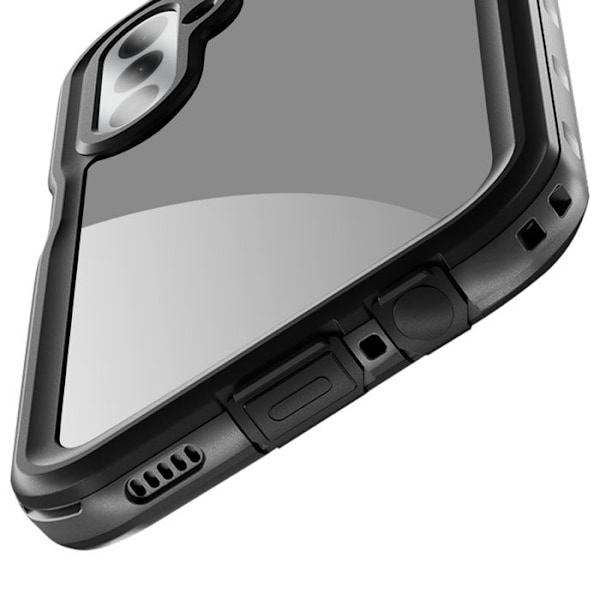 Integreret cover til Samsung Galaxy A16 Vandtæt IP68 Stødabsorberende Redpepper Sort Svart