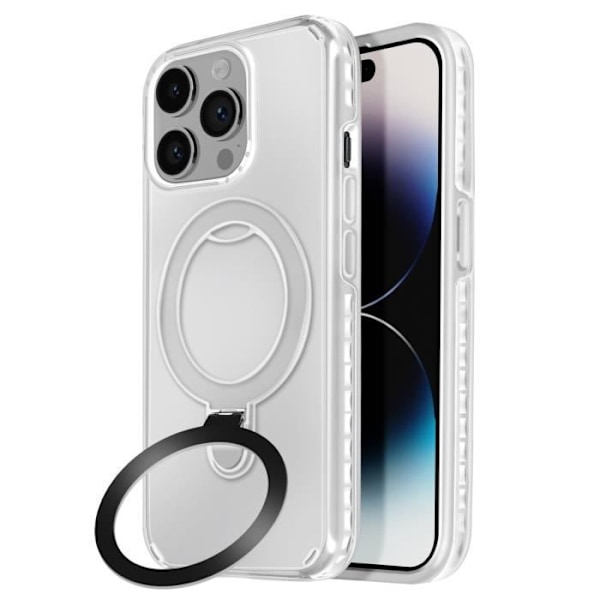 Coque MagSafe för iPhone 14 Pro Stötsäker med Fällbart Stöd Vit Vit