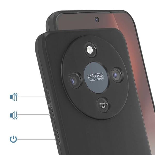 Cover til Honor Magic 8 Lite Mat Finish i Blødt Silikone Sort Svart
